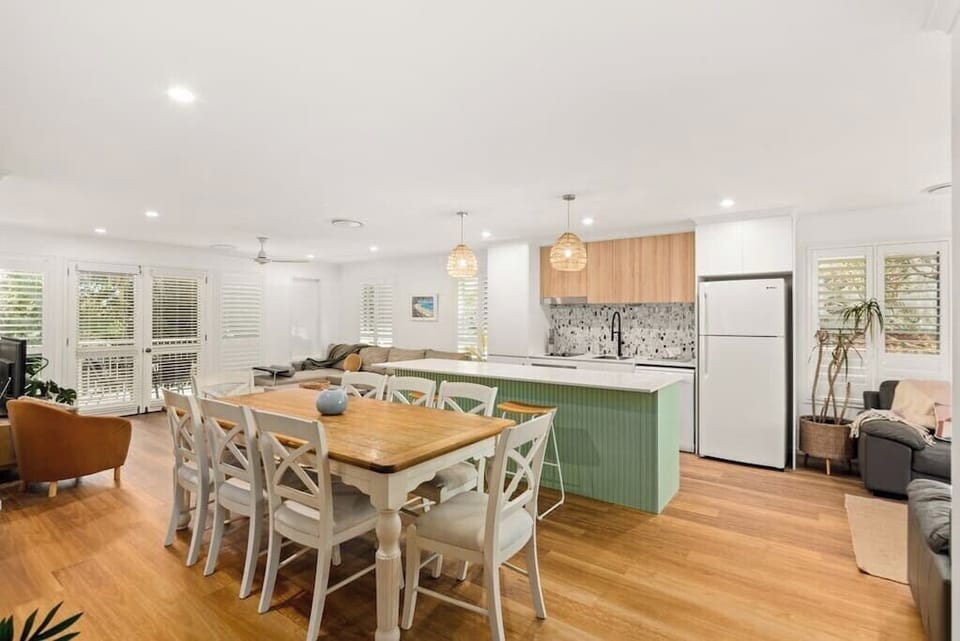 Dining table and new kitchen 