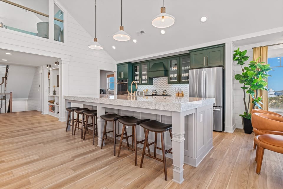 Third Level Modern Kitchen with Bar Stool Seating