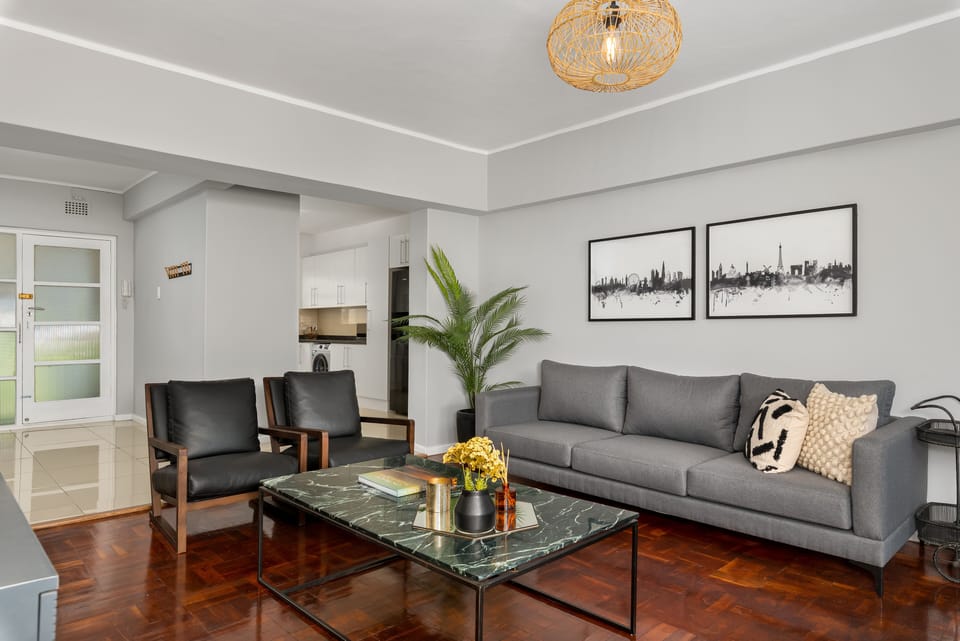 Comfort Apartment | Living area | 32-inch flat-screen TV with cable channels, streaming services