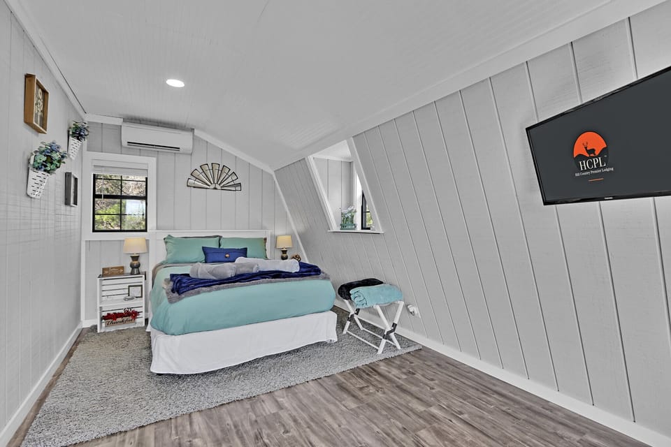 The bed is a queen size