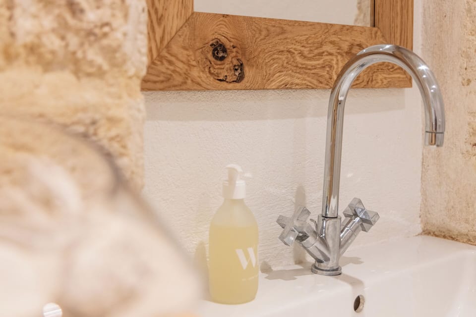 Deluxe Room | Bathroom | Hair dryer, soap, shampoo, toilet paper