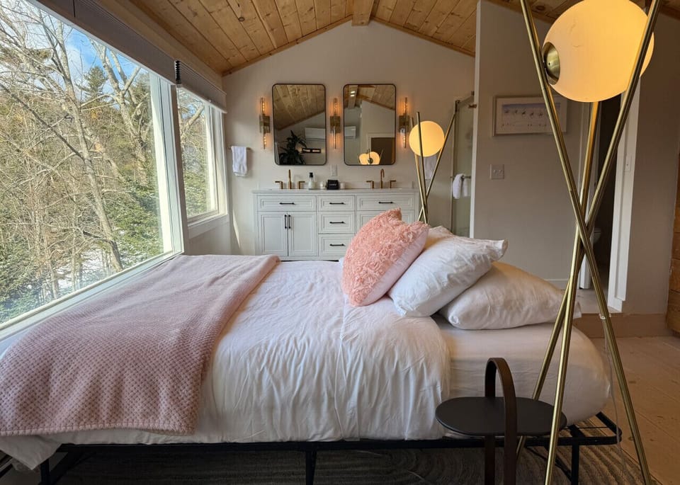 One suite boasts a walkout deck, offering awe-inspiring slope views
