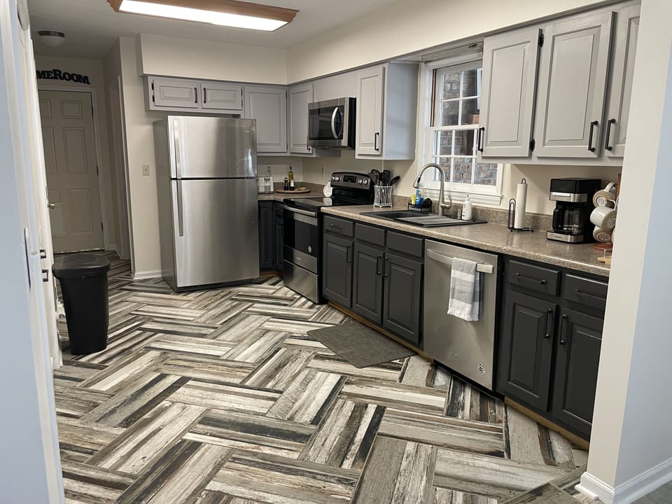 Open kitchen, fully equipped for a long visit