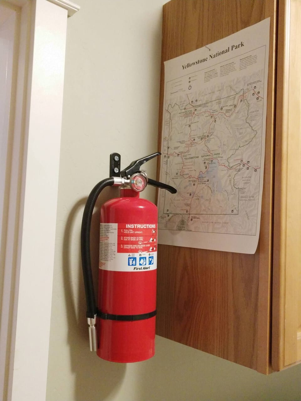Feel safe with smoke and carbon monoxide detectors, and a fire extinguisher
