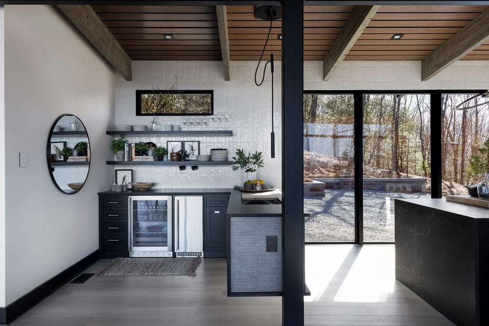 Main Kitchen Beverage Center with Suspended Faucet