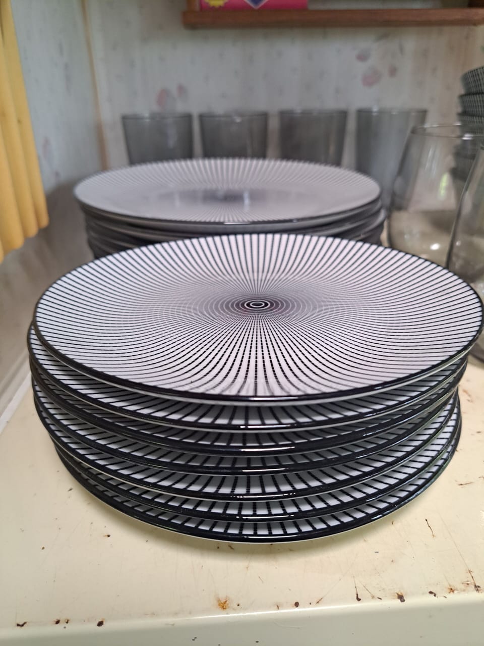 dishes are stoneware and glass