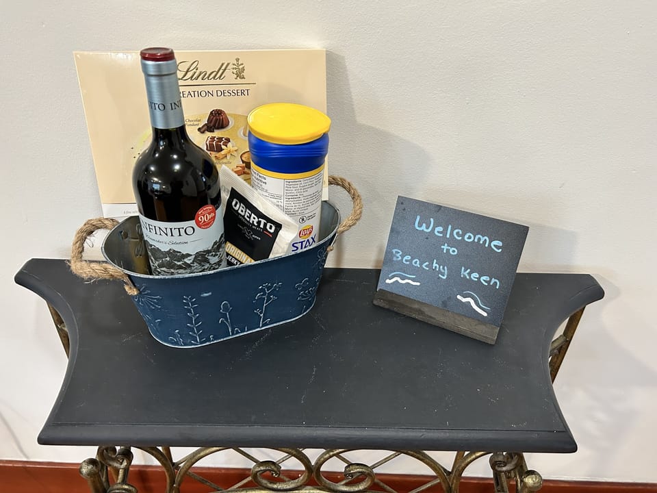 Welcome basket for each booking. 