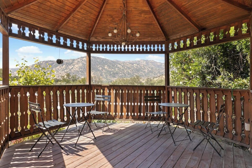 Spend some time relaxing in the gazebo on site 