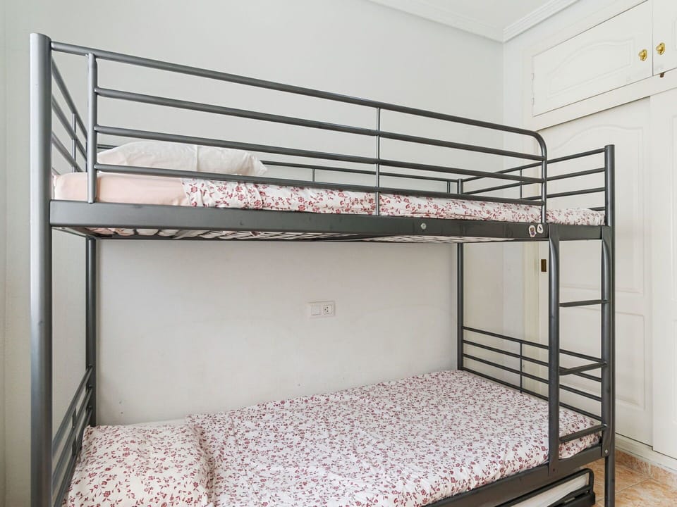 Bunk Bed, Bedroom, Floor, Bed, Interior Design, Flooring, Bedding, Bed Frame, Bed Sheet, Furniture