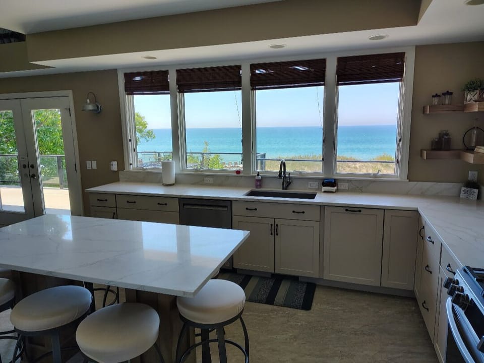 View of Lake Michigan from Kitchen