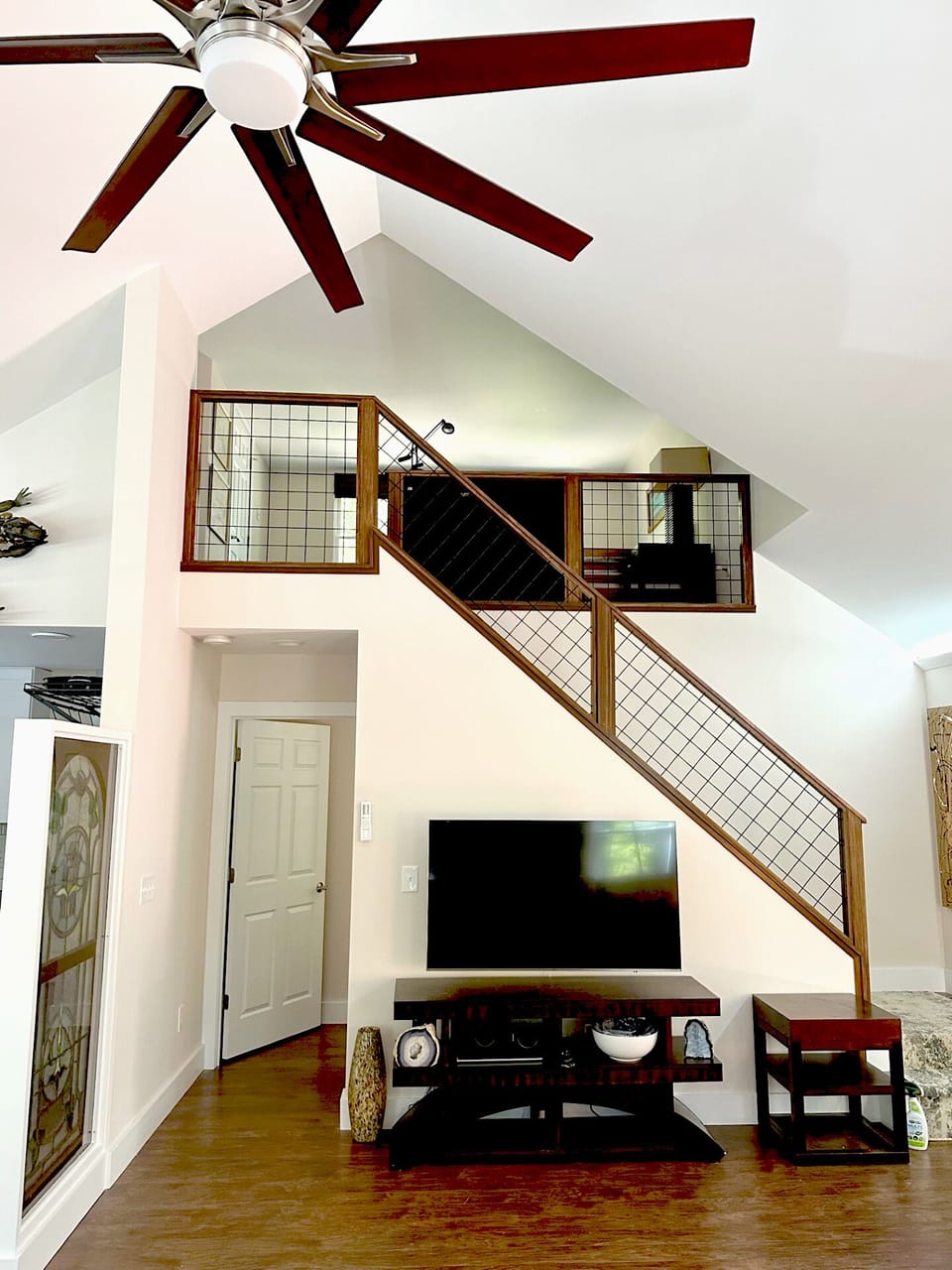 Stairway to loft.