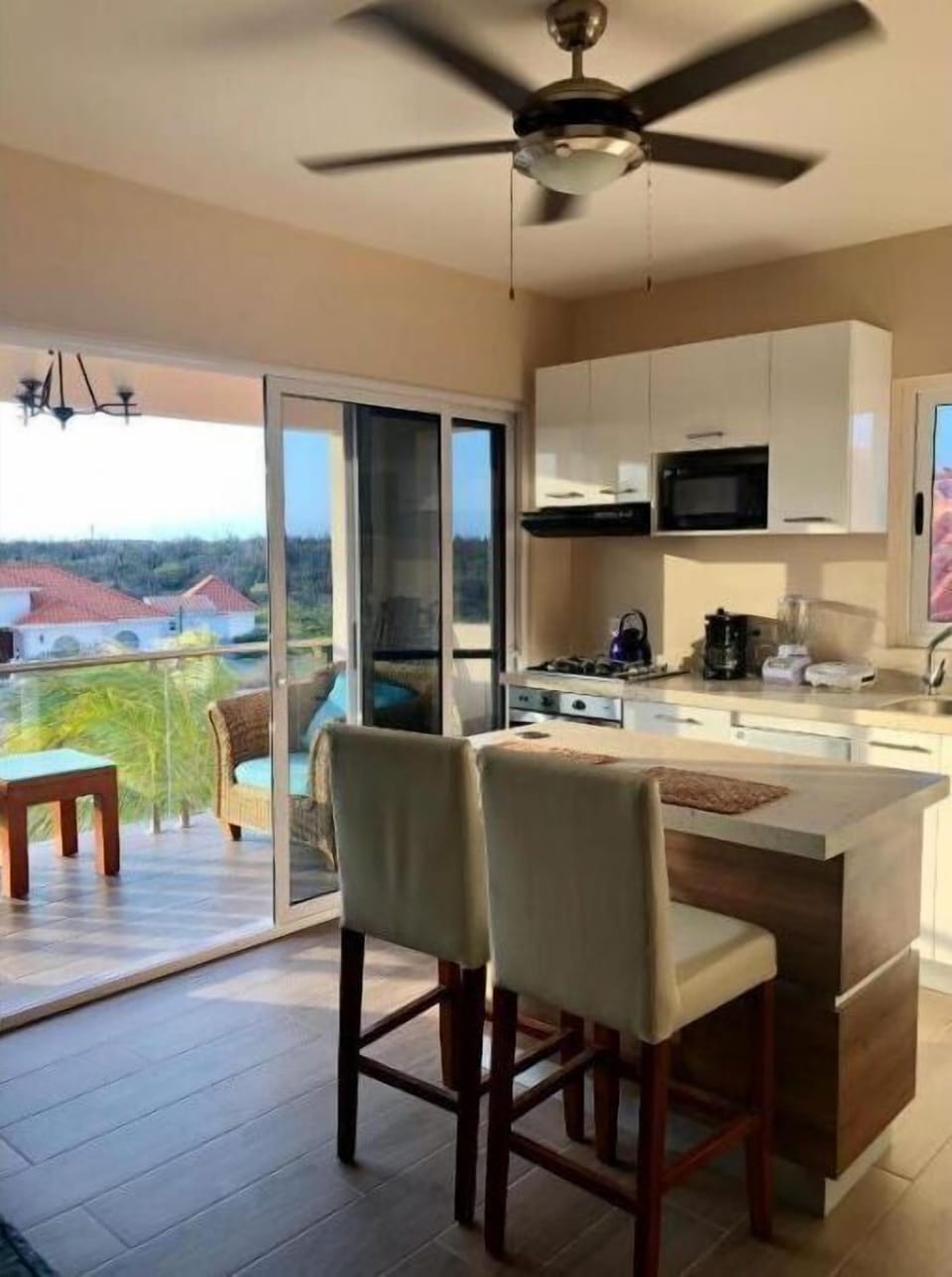 dining and kitchen.