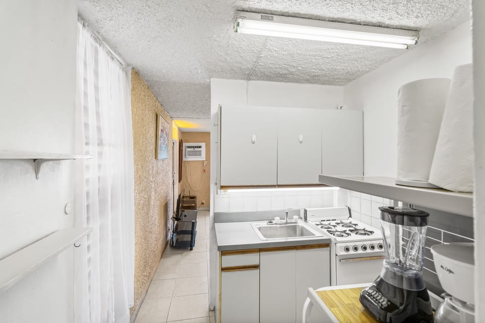 One complete condominium with all the furnishings and comforts. Your balcony overlooks the eighth-foot pool just a few feet from your doorstep. There are restaurants that specialize in local, Latin, and Caribbean food within walking distance—plenty of free onsite parking.