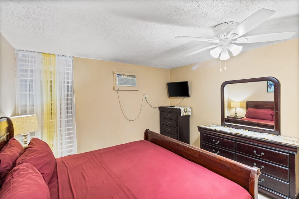 One complete condominium with all the furnishings and comforts. Your balcony overlooks the eighth-foot pool just a few feet from your doorstep. There are restaurants that specialize in local, Latin, and Caribbean food within walking distance—plenty of free onsite parking.