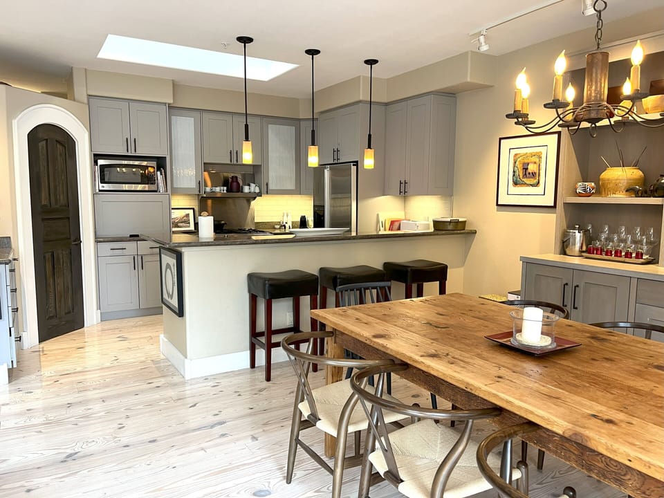 Dining and kitchen area