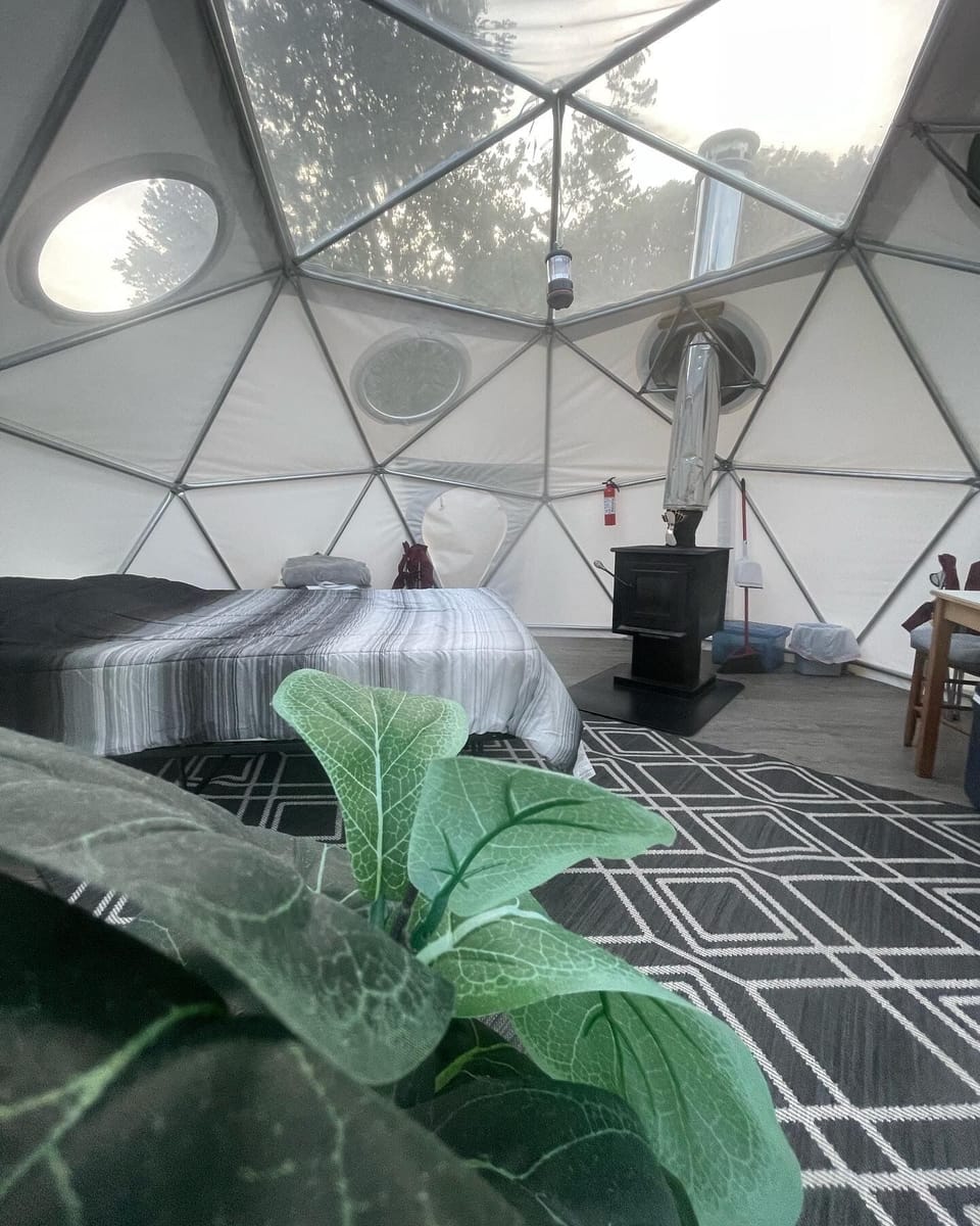 Stargazing Glamping Dome (off grid) | Individually decorated, individually furnished, free WiFi, bed sheets