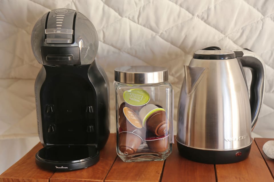 Design Tent | Private kitchen | Mini-fridge, microwave, espresso maker, cookware/dishes/utensils
