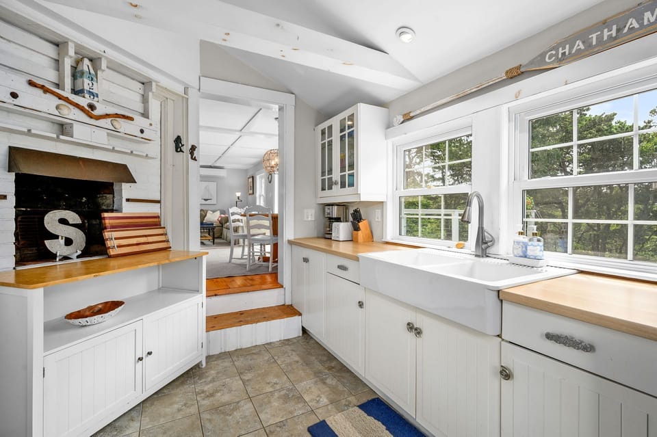 Kitchen view into the dining living area - 135 Pine Knoll Avenue Chatham Cape Cod - Sarah-N-Dipity - NEVR