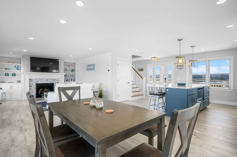 Open concept Kitchen, dining and living room
