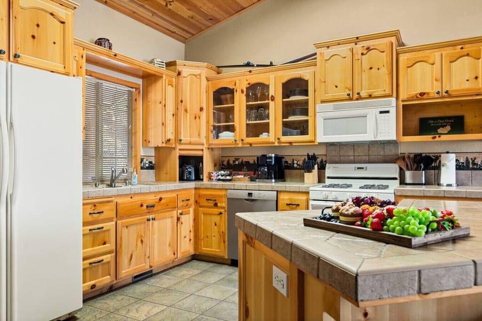 Fully equipped kitchen has everything you need to whip up a favorite meal with family and friends.