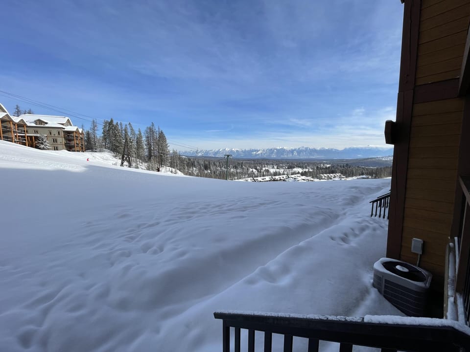 Walk 5 steps out of your backdoor and ski down to the base.  Ski back in from the Owl T-Bar.  True Ski-In/Ski-Out!