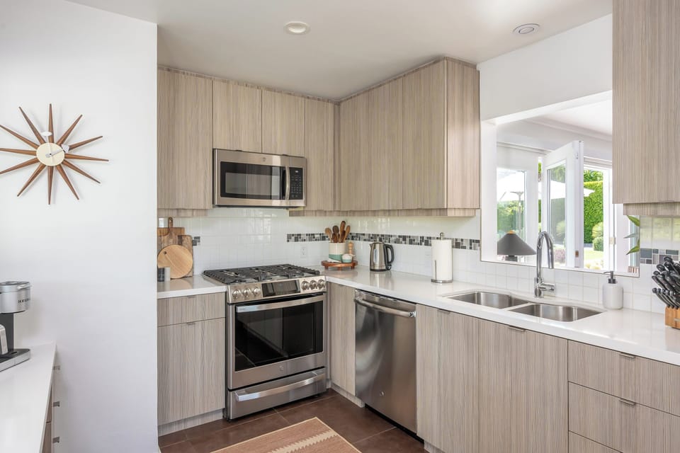 Fully-stocked kitchen with Keurig K-Duo coffee maker