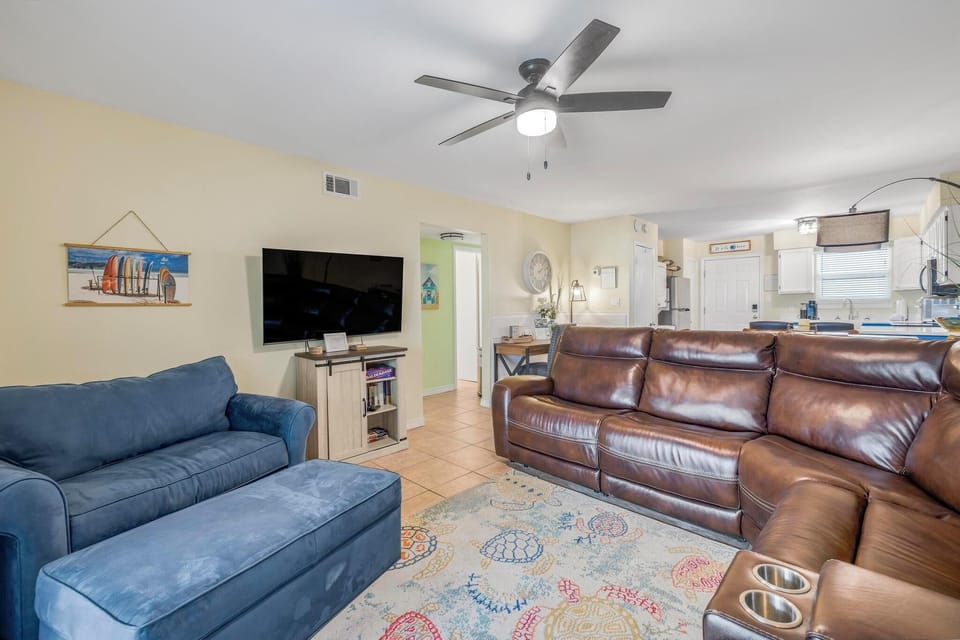 Living room with flat-screen TV
