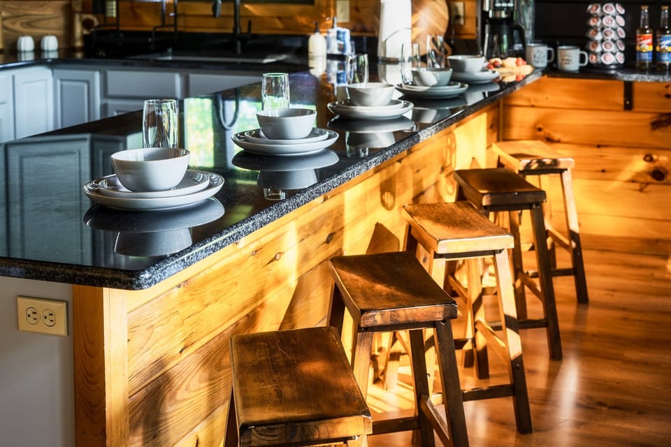 With extra seating at the breakfast bar, there is room for everyone.