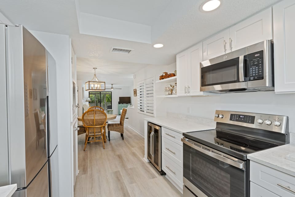 Stainless steel appliances.