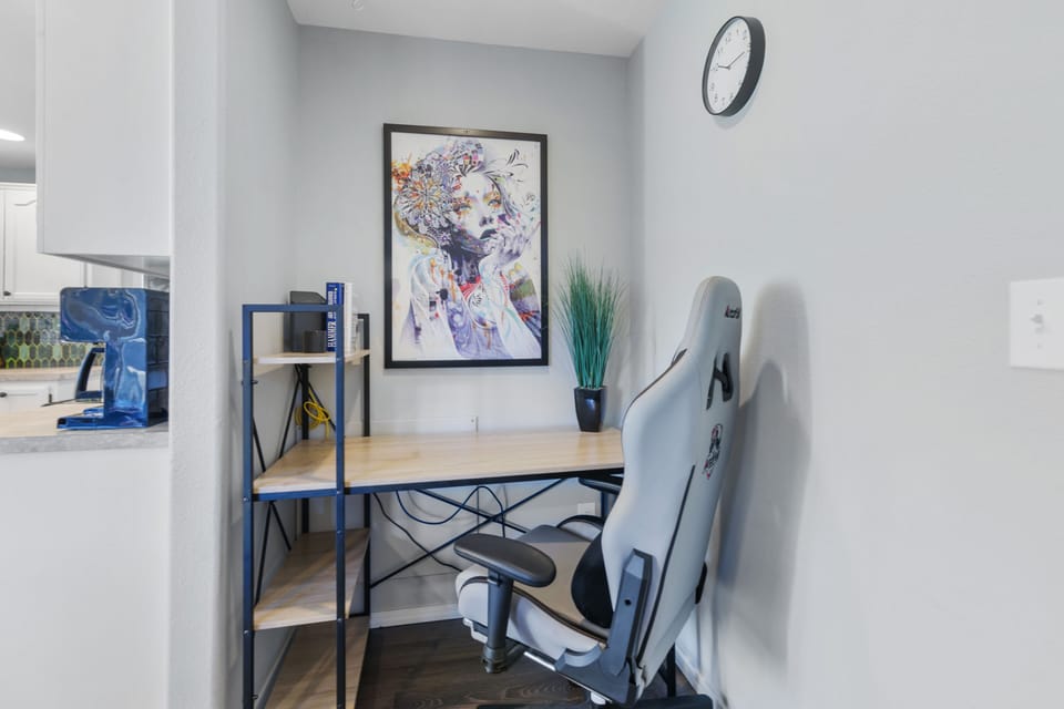 Dedicated workspace with gaming chair