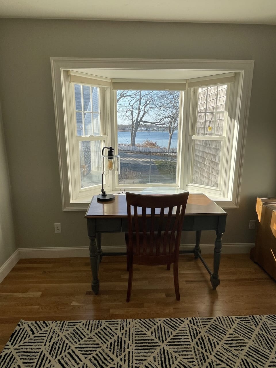 First floor office with water view