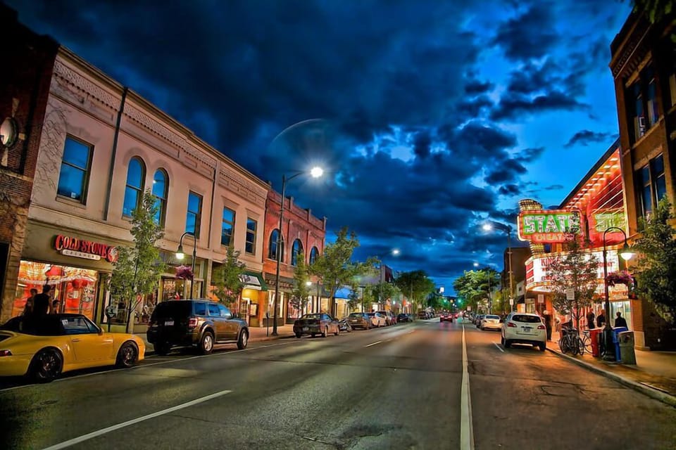 Wander down Front Street as evening falls, where laughter echoes from restaurants and the glow of string lights sets the perfect backdrop for a night out.
