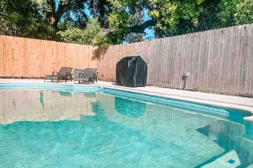 Day or night the pool is an enjoyed amenity at the Kraken Kove! We recently just installed a pool heater as well and provide lots of pool toys and floats!