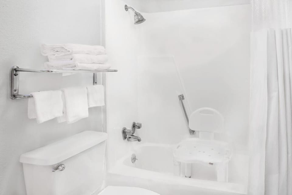 Towels, soap, shampoo, toilet paper