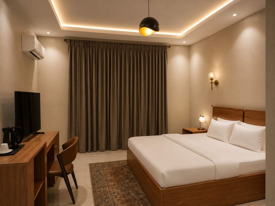 Deluxe Room | Egyptian cotton sheets, premium bedding, desk, laptop workspace