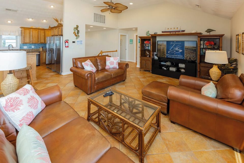 Top-Level Living Room with Deck Access
