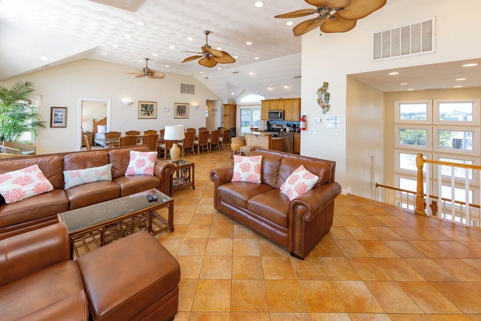 Top-Level Living Room with Deck Access