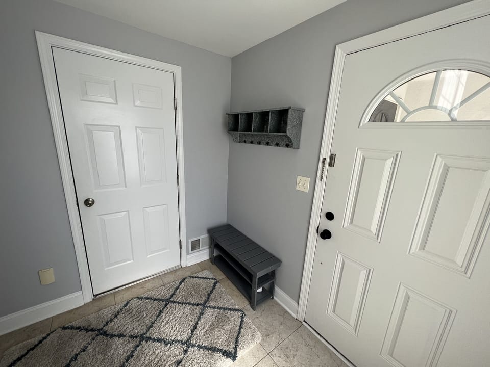 Front door and garage door entry