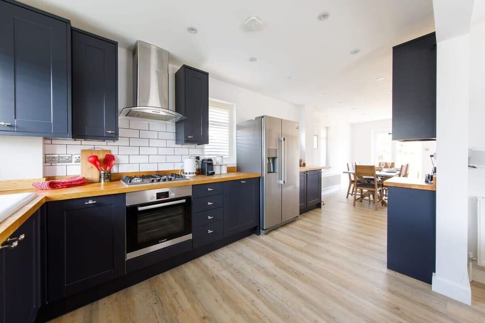 This modern kitchen/diner has everything you need for your stay.