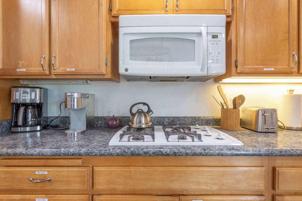 The kitchen is fully equipped with everything you need to prepare delicious meals.