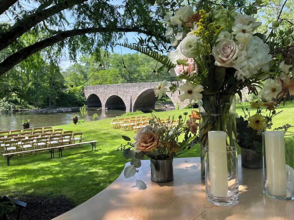 Host a wedding along the Catskill Creek. Inquire about additional event fees.
