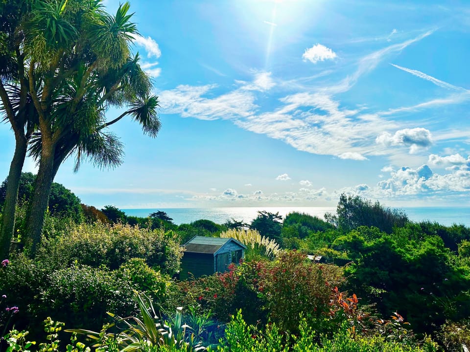 Stunning views out on the south facing terrace