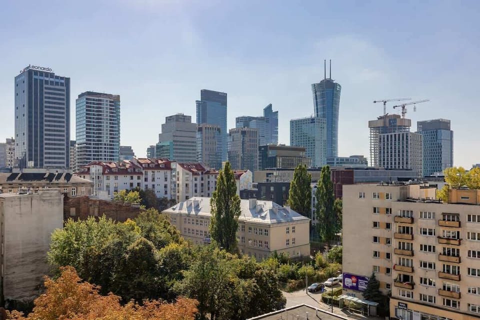 View from the apartment of the surrounding area. 