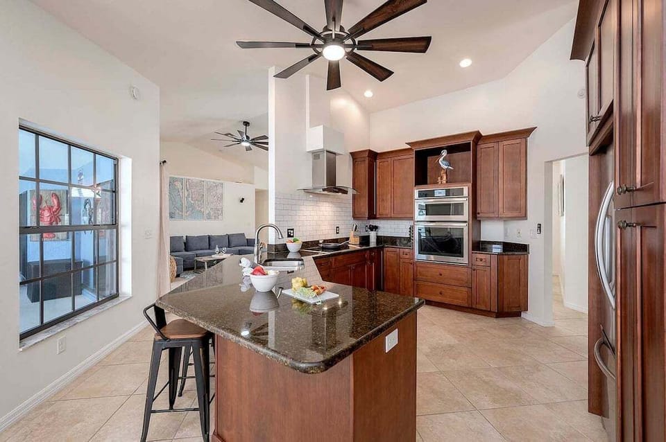 The Kitchen and Nook Area are Tuggged Back for Privacy but still with Great Views