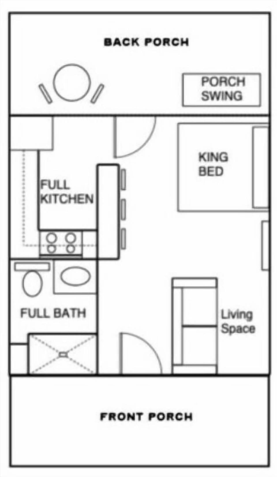 Tiny cabin floor plan