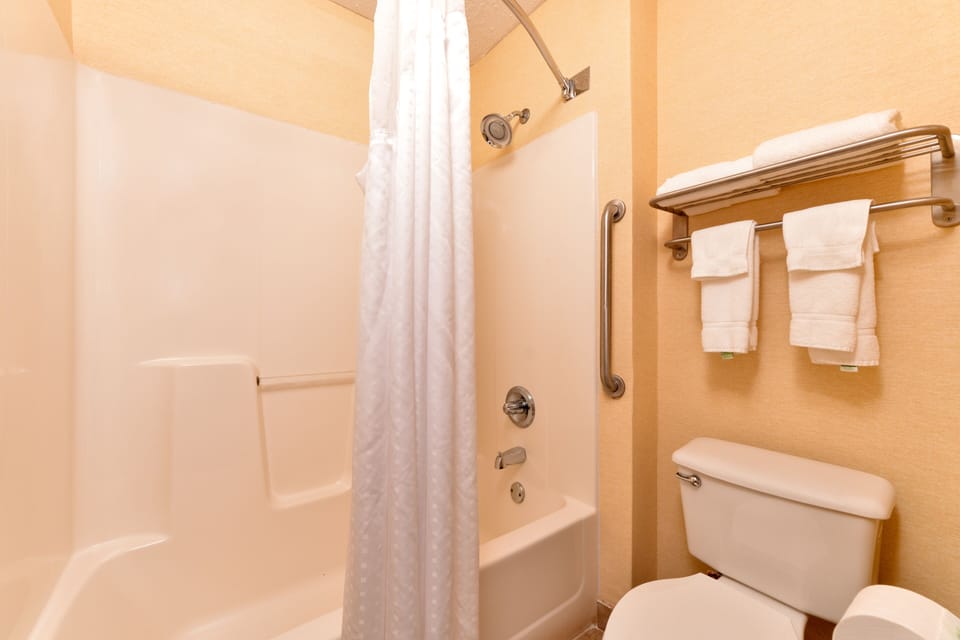 Free toiletries, hair dryer, towels