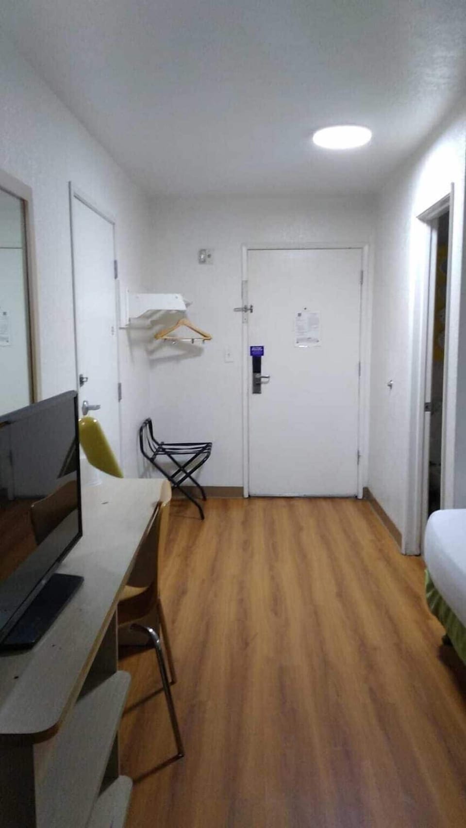 Individually furnished, desk, laptop workspace, blackout drapes