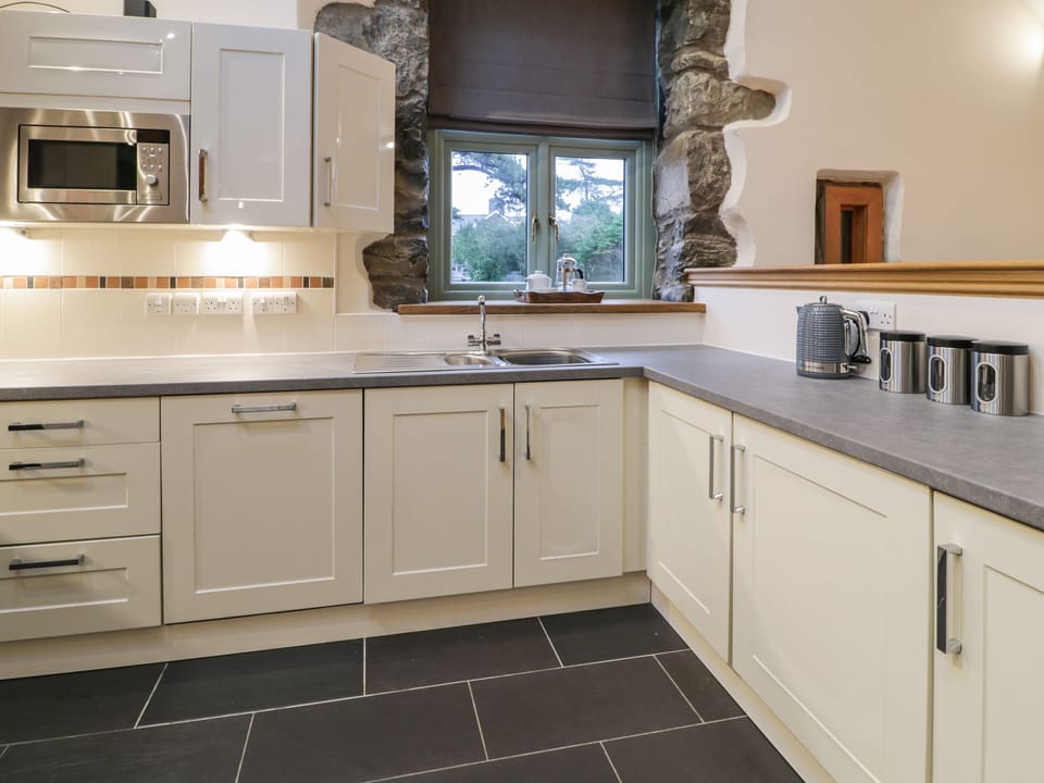 Fridge, dishwasher, electric kettle, toaster