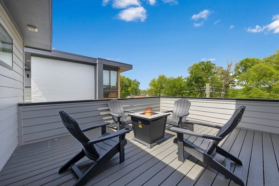 Lush views and fireside seating await.