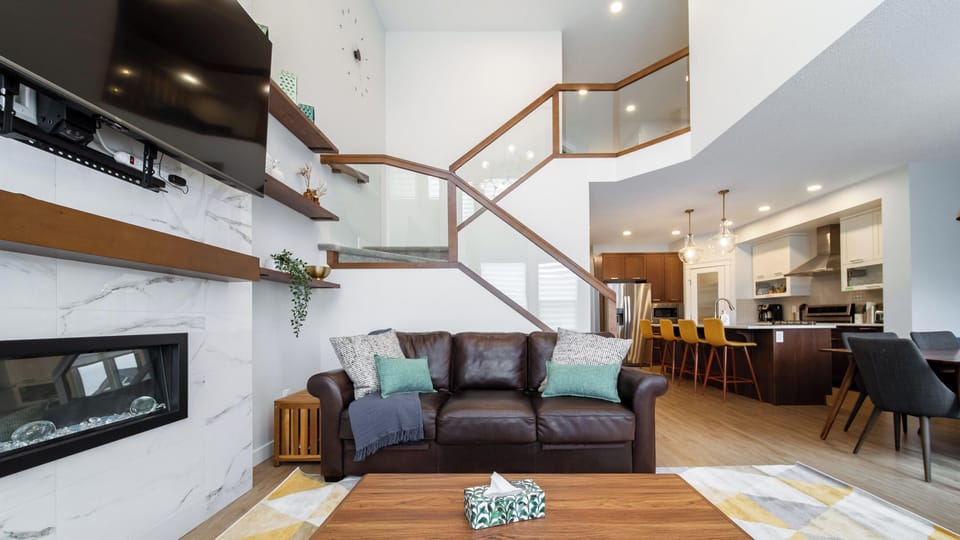 Unwind by the fire after a day out—space to truly relax